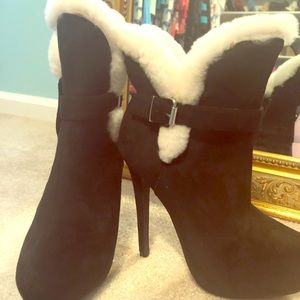 Tall booties with heel